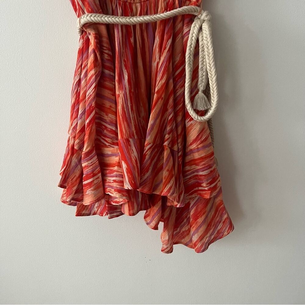 Free People Asymmetric Printed Belted Mini Dress - Picture 4 of 9